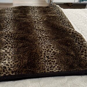 Pottery Barn Animal Print Plush Throw Blanket